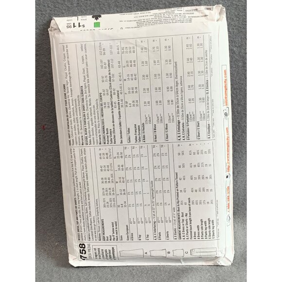 Simplicity 2-Hour Misses Sewing Pattern for Tops & Pants XS/S/M - uncut - Picture 2 of 2